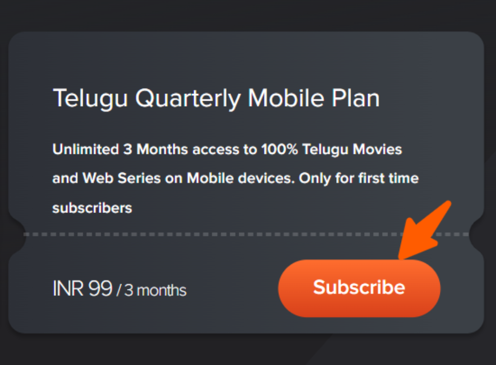Aha Telugu Quatarly Mobile Plan